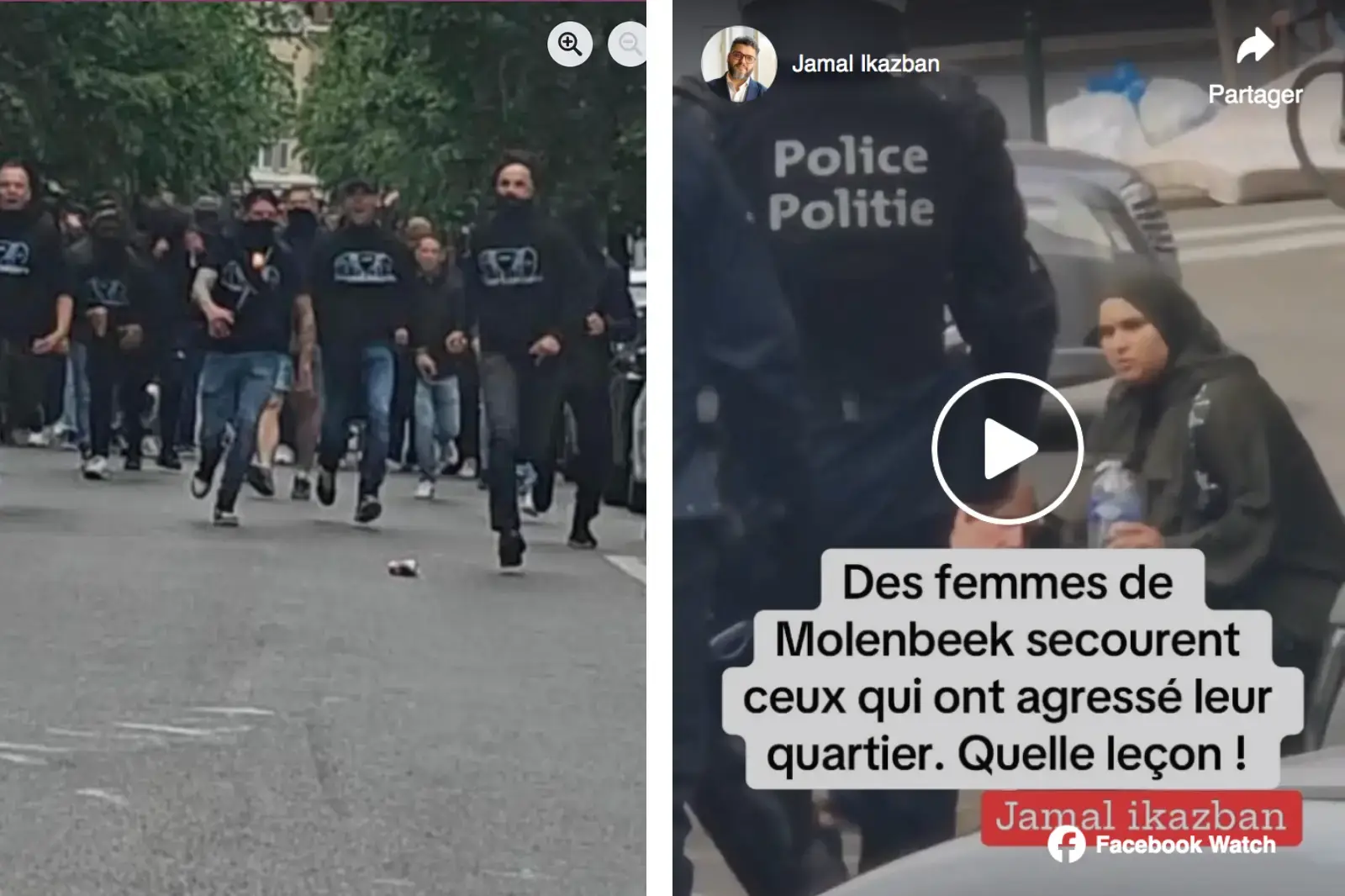 hooligans-Bruges-femmes-musulmanes-sauve-son-agresseur-leçon de vie